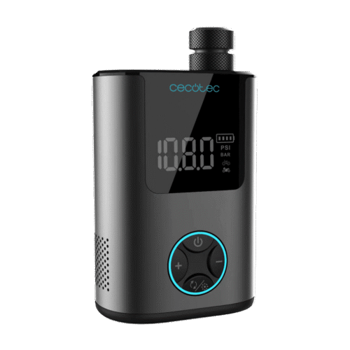 Imagen 2 Inflador eléctrico Cecotec Mini Air Max con batería de 600 mAh y 150 psi. Diseño ultra compacto de 150g ideal para bicicletas, motos, coches y patinetes.