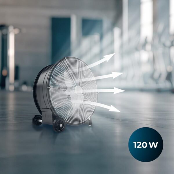 Imagen 5 Ventilador industrial Cecotec ProIndustry 2000 de 120 W y 20 pulgadas. 3 velocidades, aspas de aluminio y motor de cobre para máxima potencia y durabilidad.
