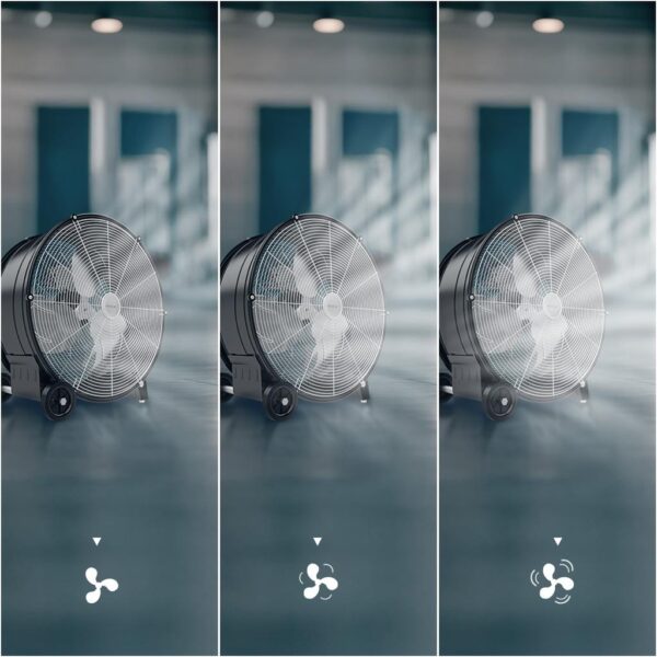 Imagen 6 Ventilador industrial Cecotec ProIndustry 2000 de 120 W y 20 pulgadas. 3 velocidades, aspas de aluminio y motor de cobre para máxima potencia y durabilidad.