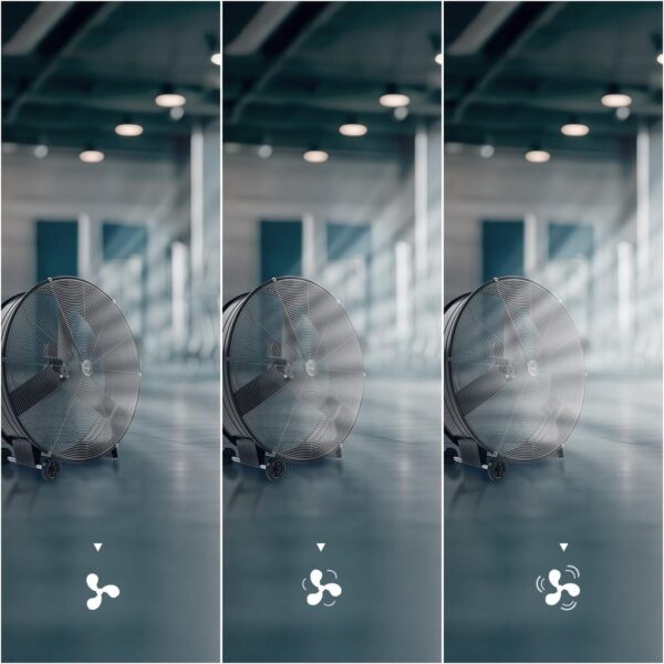 Imagen 6 Ventilador industrial Cecotec ProIndustry 2400 con 180 W, 24 pulgadas de diámetro y 3 velocidades para una ventilación potente en grandes superficies y naves.