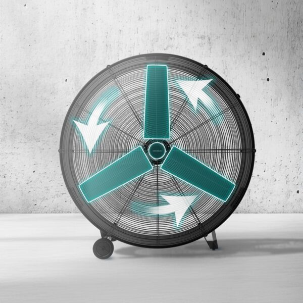 Imagen 7 Ventilador industrial Cecotec ProIndustry 2400 con 180 W, 24 pulgadas de diámetro y 3 velocidades para una ventilación potente en grandes superficies y naves.