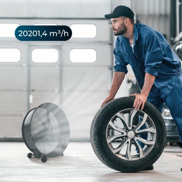 Imagen 8 Ventilador industrial Cecotec ProIndustry 2400 con 180 W, 24 pulgadas de diámetro y 3 velocidades para una ventilación potente en grandes superficies y naves.