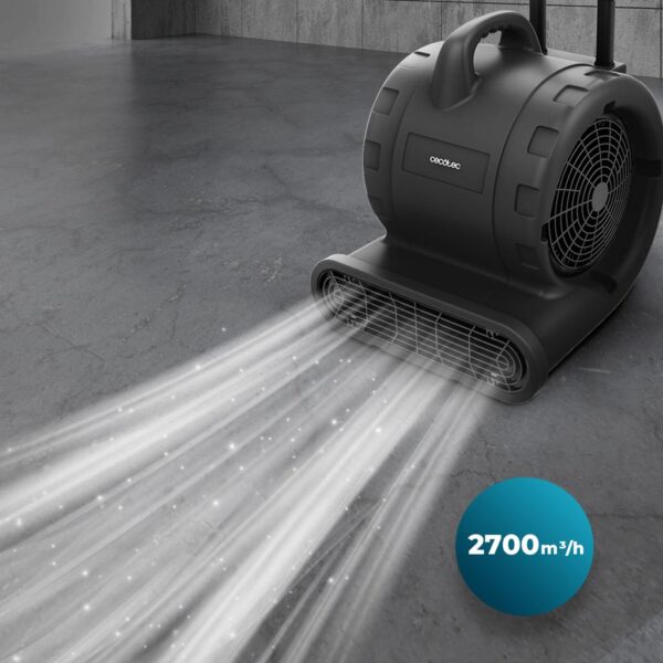 A01_EU01_106746-Imagen-8 Imagen 8 Soplador industrial de 600W Cecotec con caudal de 2700 m³/h, 3 velocidades y diseño portátil con ruedas. Ideal para secado rápido y ventilación de espacios.