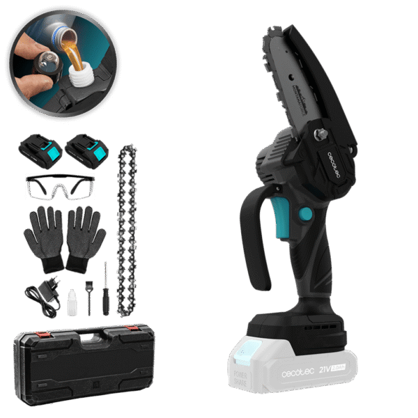 A01_EU01_106754 Amoladora angular a batería RadialPower 2120 Freemove de CECOTEC de 21V con maletín de transporte y 8 discos de 125mm