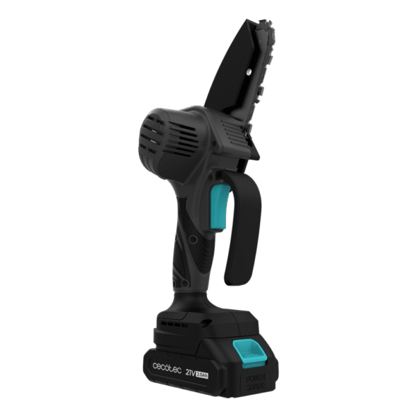 A01_EU01_106754-Imagen-3 Imagen 3 Sierra de podar a batería Cecotec MontanaForce 4000 Hand de 4 pulgadas y 21V. Equipada con engrasador manual. Incluye maletín, cadena extra y accesorios.