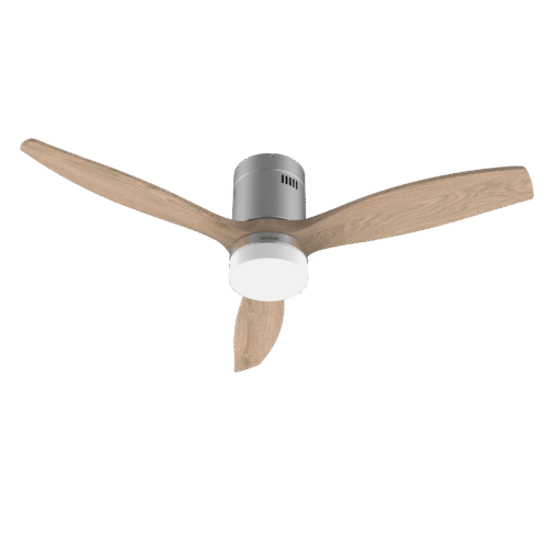 Imagen 2 Ventilador de techo de 52 pulgadas con motor DC de 40 W. Sistema EnergySilence, 3 aspas de madera natural, mando a distancia y función verano/invierno.