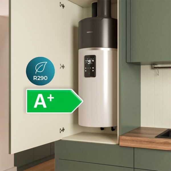 Imagen 4 Termo con aerotermia AeroThermal 80 Water Connected de 80L. Eficiencia energética A+, control por App y pantalla táctil para un ahorro máximo en agua caliente.