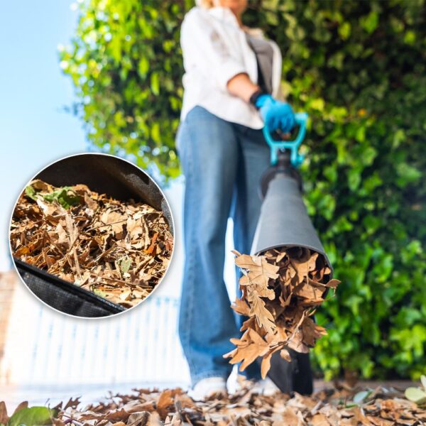 Imagen 5 Aspirador y soplador de hojas Cecotec AirForce 3300 Crush&Go con 3300W. Sistema 3 en 1 con triturado, tubo XL y bolsa de 40L para un jardín impecable.