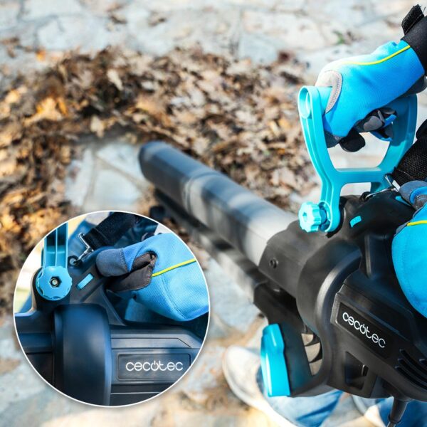 Imagen 6 Aspirador y soplador de hojas Cecotec AirForce 3300 Crush&Go con 3300W. Sistema 3 en 1 con triturado, tubo XL y bolsa de 40L para un jardín impecable.