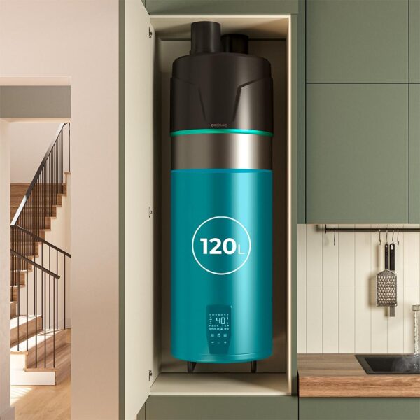 Imagen 5 Termo con aerotermia AeroThermal 120 Water Connected de 120L. Eficiencia A+, control por App y pantalla táctil para un ahorro energético óptimo en el hogar.