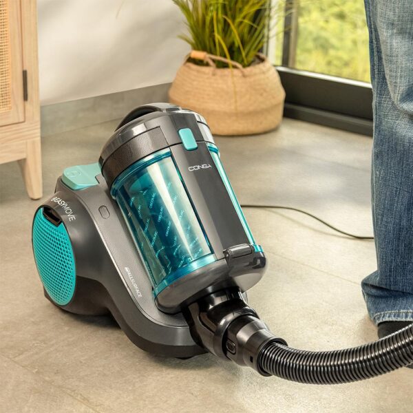 Imagen 6 Aspirador de trineo Conga Rockstar Cyclonic Powerbag de 900 W, succión de 20 kPa y 175 AW. Uso con o sin bolsa, depósito de 2 L y accesorio especial mascotas.