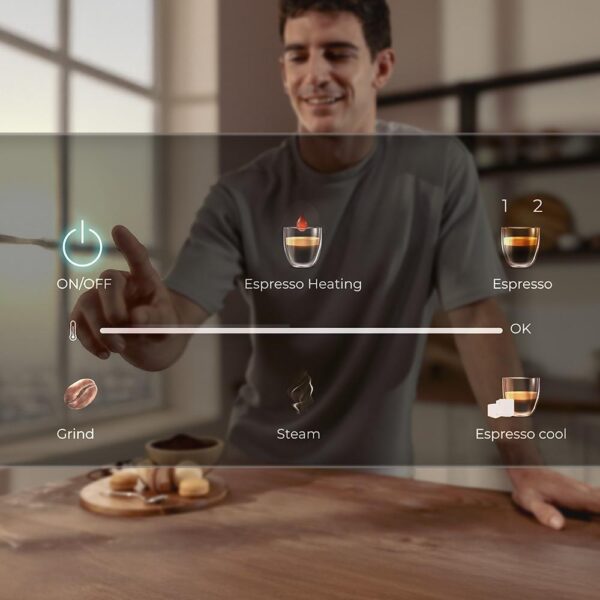 Imagen 6 Cafetera espresso Power Espresso 20 Grind de 1350 W con molinillo integrado, 20 bares de presión, sistema Thermoblock y depósito de agua de 2,5 litros.