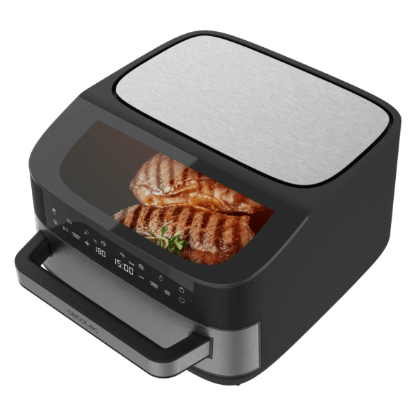 Imagen 4 Horno para pizza Pizza&Fry 7000 de 7L con pantalla táctil. Potencia de 1600W para resultados crujientes y versatilidad para hornear y freír sin apenas aceite.