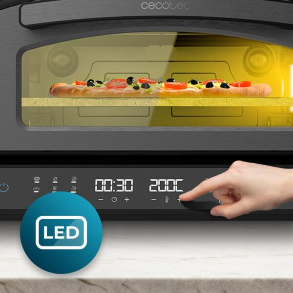 A01_EU01_109092-Imagen-5 Imagen 5 Horno para pizza Pizza&Co 500 Max de Cecotec con 13L de capacidad, control digital y diseño multifuncional para resultados profesionales en casa.
