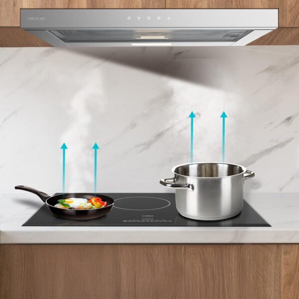 Imagen 8 Campana telescópica Bolero Flux TLT 604000 Inox A+++ de 60 cm. Succión de 415 m³/h, motor DC eficiente, control táctil y filtros de carbono incluidos.