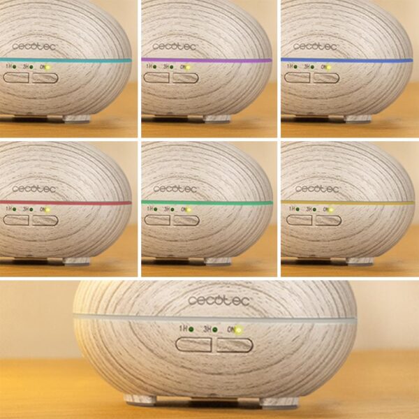 A01_EU01_110323-Imagen-7 Imagen 7 Humidificador ultrasónico Pure Aroma 150 Yang White de Cecotec con función de aromaterapia, depósito de 150 ml, temporizador de 3 horas y 7 colores LED.