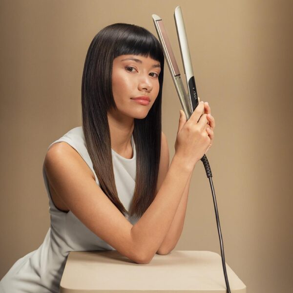 Imagen 5 Plancha de pelo Cecotec Lisse Keratin Essence Champagne con revestimiento de queratina y aceite de argán. Temperatura 130-230ºC y función HeatMax avanzada.