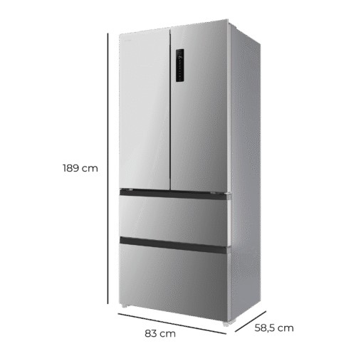 Imagen 2 Frigorífico Puerta Francesa Bolero CoolMarket F2D 458 SBI Inox E de 458L. Con Compresor Inverter, tecnología NoFrost, Esterilización Iónica y sistema MetalFlexCooling.