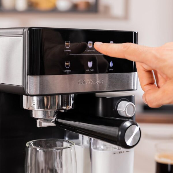 Imagen 5 Cafetera espresso de 20 bares con panel táctil y depósito de leche de 400 ml. Prepara cappuccinos y lattes con sistema Thermoblock y 1350 W de potencia.