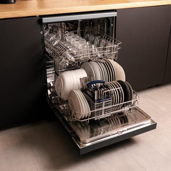 Imagen 7 Lavavajillas Bolero Aguazero 6110 Inox de 60 cm con capacidad para 13 cubiertos. Incluye 6 programas, sistema Dry+, FullTouch y función de media carga eficiente.