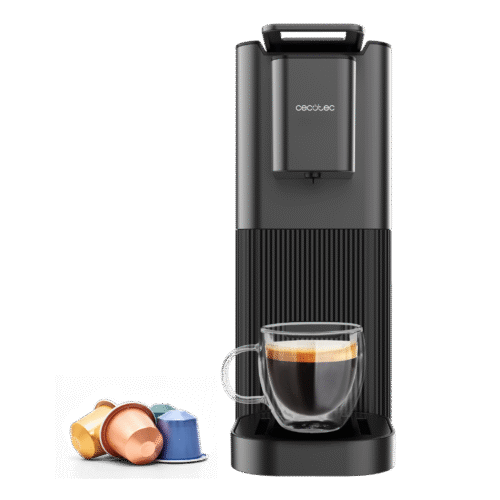 Vista frontal del microondas digital Cecotec Proclean 2500 con panel de control táctil y mando giratorio