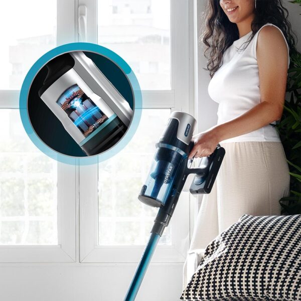 A01_EU01_114475-Imagen-5 Imagen 5 Aspirador vertical Conga Rockstar RS50 con motor digital brushless de 450 W y 130 aW. Ofrece hasta 50 minutos de autonomía y un diseño ergonómico 3 en 1.