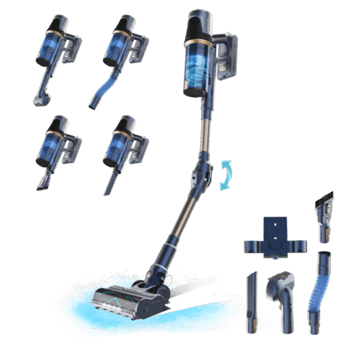 Imagen 2 Aspirador vertical Conga Rockstar RS70 Pet Flex con motor digital BLDC, 400 W de potencia, 25 kPa de succión y diseño flexible para eliminar el pelo de mascotas.