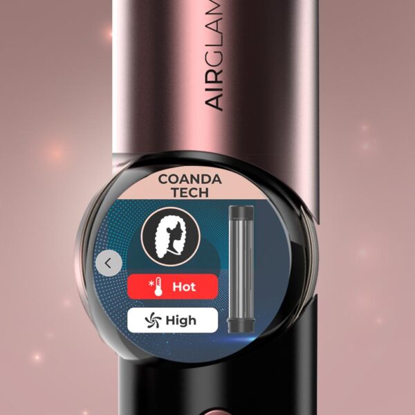 Imagen 4 Moldeador Cecotec AirGlam 14in1 Flex Black con motor digital de 1400 W, efecto Coanda y 14 cabezales para secar, alisar, rizar y dar volumen sin calor extremo.