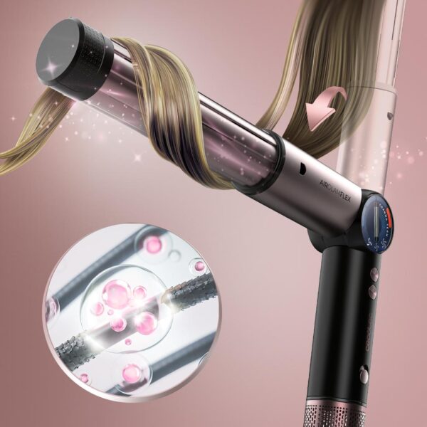 Imagen 6 Moldeador Cecotec AirGlam 14in1 Flex Black con motor digital de 1400 W, efecto Coanda y 14 cabezales para secar, alisar, rizar y dar volumen sin calor extremo.