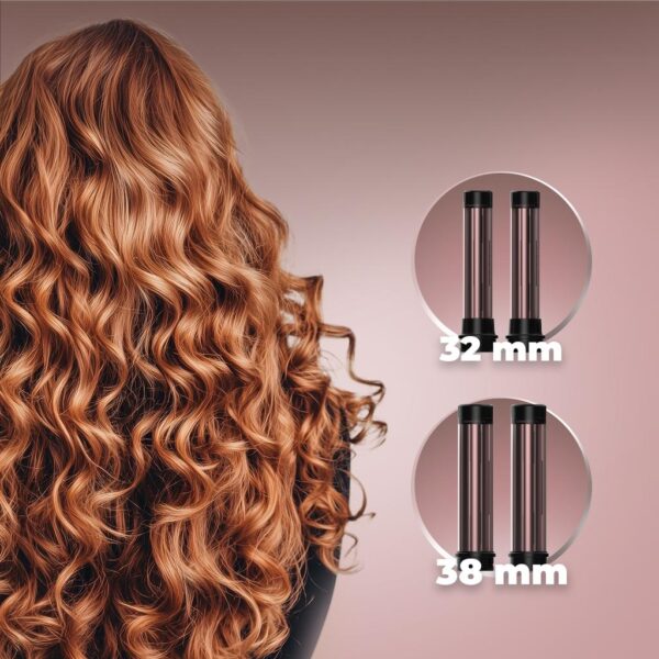 Imagen 8 Moldeador Cecotec AirGlam 14in1 Flex Black con motor digital de 1400 W, efecto Coanda y 14 cabezales para secar, alisar, rizar y dar volumen sin calor extremo.