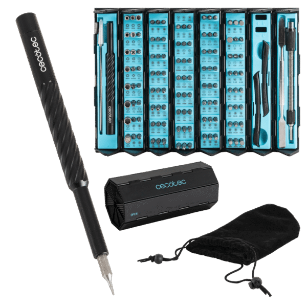 Amoladora angular a batería RadialPower 2120 Freemove de CECOTEC de 21V con maletín de transporte y 8 discos de 125mm