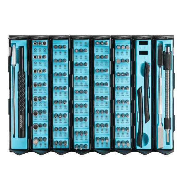 Imagen 3 Kit destornillador manual de precisión PrecissionGyro 300 Infinity de CECOTEC. Ideal para reparar dispositivos electrónicos con múltiples puntas magnéticas.