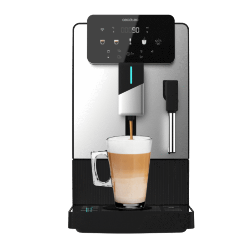 Vista frontal del microondas digital Cecotec Proclean 2500 con panel de control táctil y mando giratorio