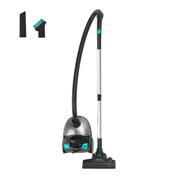 Imagen 2 Aspirador de trineo Conga Powerbag 2000 Compact Plus con 800 W de potencia, bolsa de 2 L y filtro de alta eficiencia. Limpieza profunda en todo tipo de suelos.