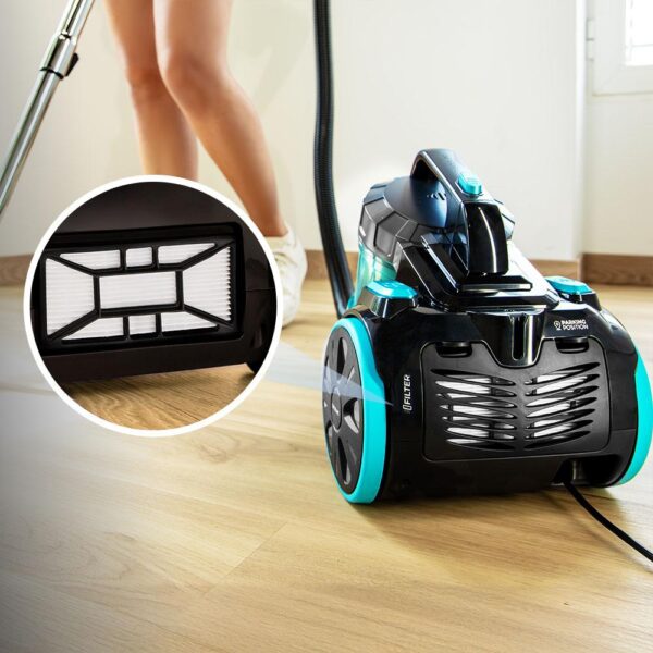 Imagen 8 Aspirador de trineo sin bolsa Conga Rockstar Cyclonic XL con 800 W de potencia, tecnología multiciclónica, depósito de 4 L y filtrado de alta eficiencia para el hogar.