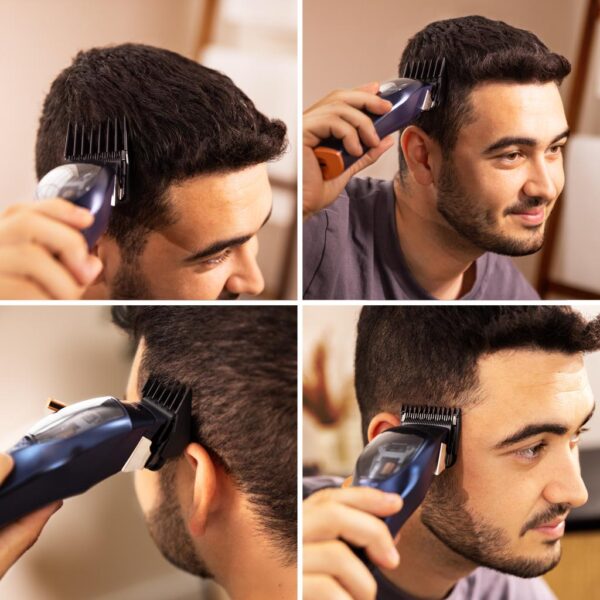 Imagen 7 Cortapelos profesional Cecotec PrecisionCare Expert Vector con motor vectorial de 9200 rpm y cuchillas de alta precisión para un acabado definido y rápido.