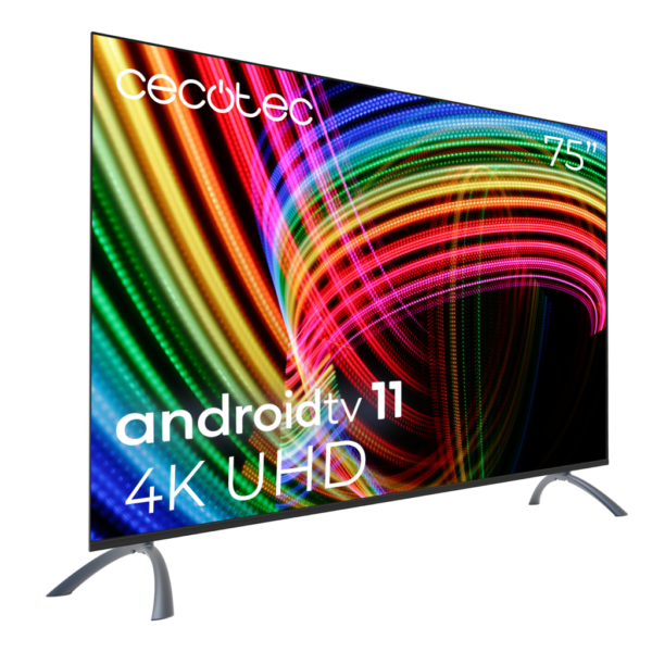 Imagen 2 Televisor Cecotec ALU30075 de 75" con resolución 4K UHD, Android TV 11, Dolby Vision y Atmos. Pantalla de gran formato con Google Assistant y Chromecast integrado.