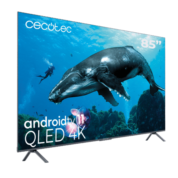 Imagen 2 Televisor Cecotec 85'' QLED V3 VQU30085 con resolución 4K UHD, Android TV 11, Local Dimming y Dolby Vision. Sonido potente con subwoofer de 15W integrado.