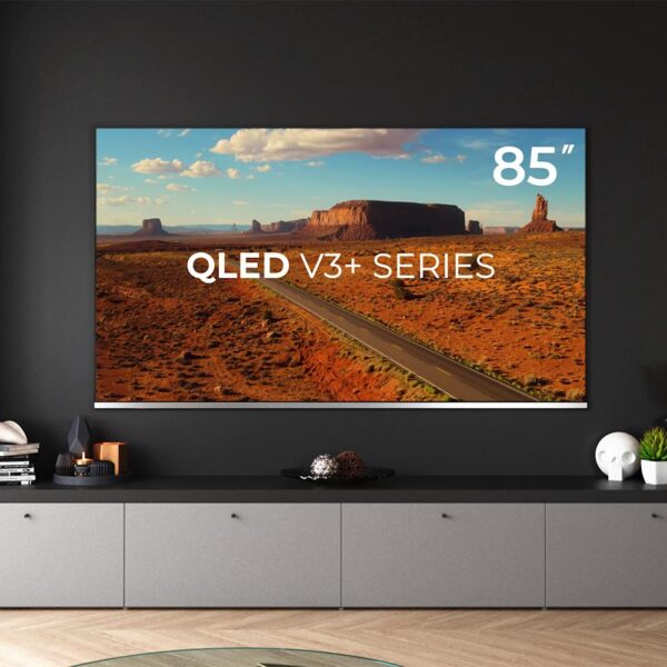 Imagen 4 Televisor Cecotec 85'' QLED V3 VQU30085 con resolución 4K UHD, Android TV 11, Local Dimming y Dolby Vision. Sonido potente con subwoofer de 15W integrado.