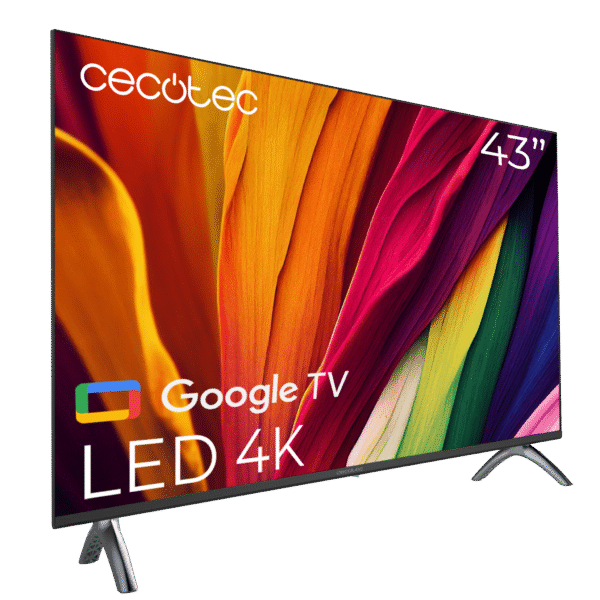 Imagen 2 Smart TV Cecotec A4 ALU40043 de 43 pulgadas con resolución 4K UHD, Google TV, HDR10 y Dolby Audio. Disfruta de la máxima conectividad con HDMI 2.1 y Chromecast.