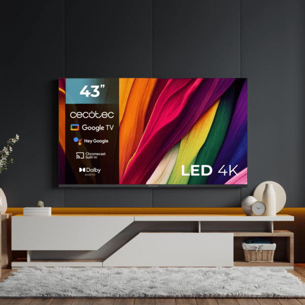 Imagen 4 Smart TV Cecotec A4 ALU40043 de 43 pulgadas con resolución 4K UHD, Google TV, HDR10 y Dolby Audio. Disfruta de la máxima conectividad con HDMI 2.1 y Chromecast.