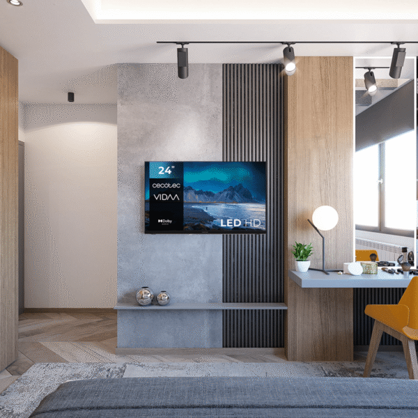 Imagen 4 Televisor Cecotec A5 series ALH50024 de 24 pulgadas con resolución HD, sistema operativo VIDAA y sonido Dolby. Ideal para espacios reducidos con conectividad HDMI.