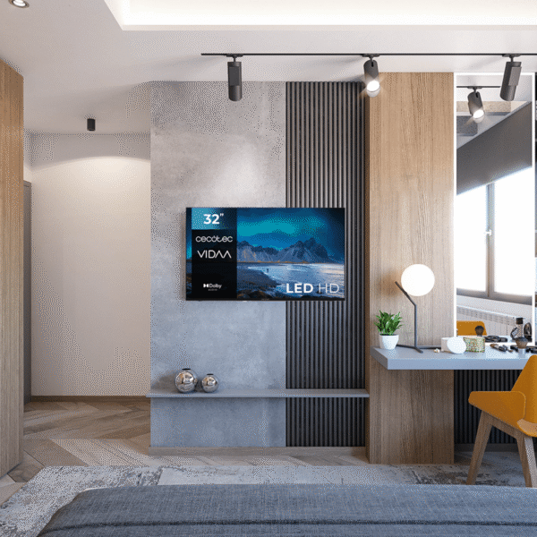 Imagen 4 Smart TV Cecotec de 32 pulgadas con resolución HD, sistema operativo VIDAA y sonido Dolby. Conectividad HDMI y USB para un entretenimiento inteligente y compacto.